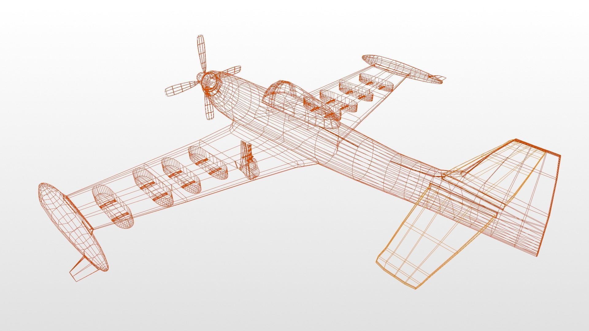 Piper PA-48 Enforcer - That BADASS MUSTANG  - Low-poly 3D model_34