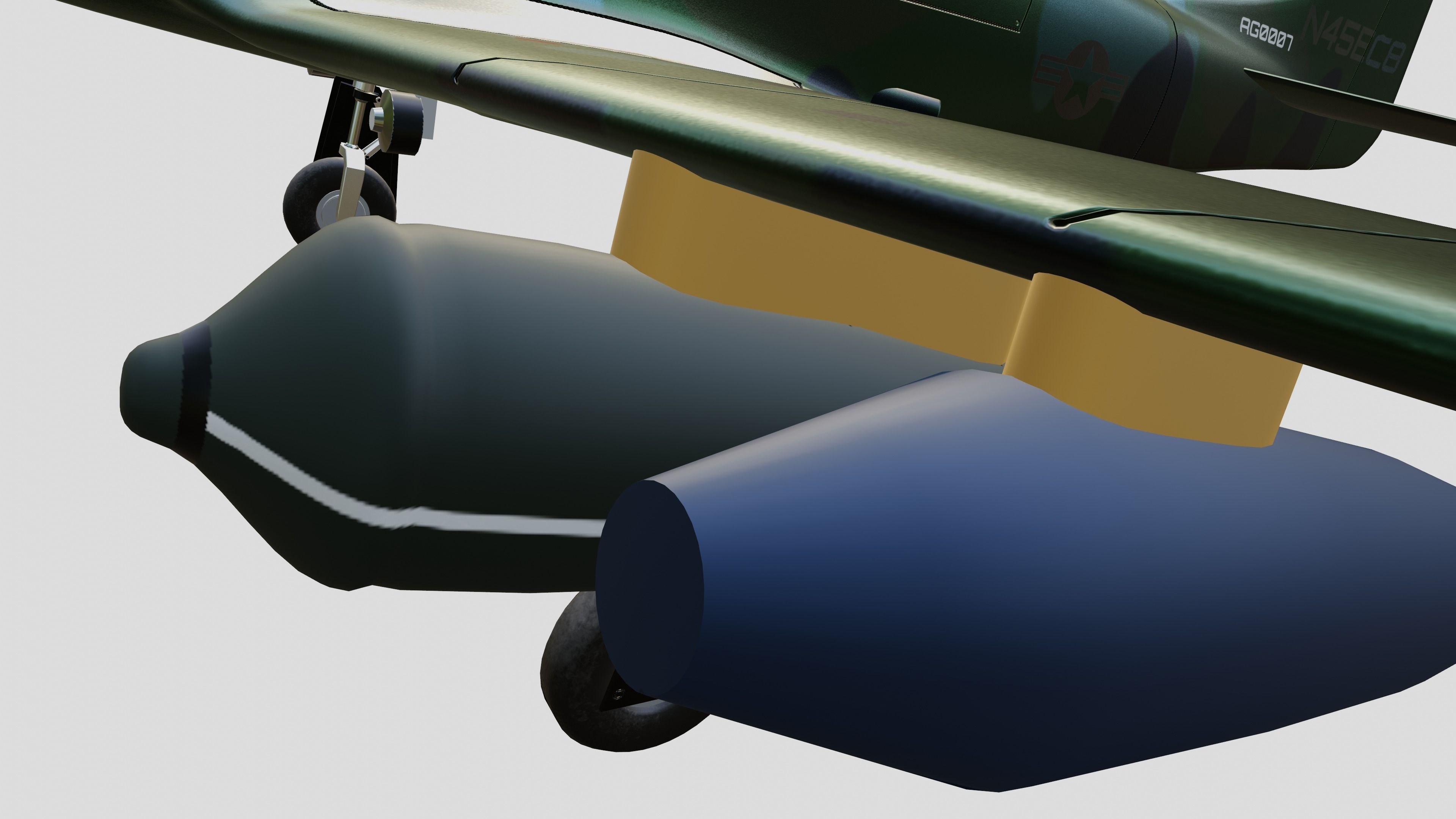 Piper PA-48 Enforcer - That BADASS MUSTANG  - Low-poly 3D model_8