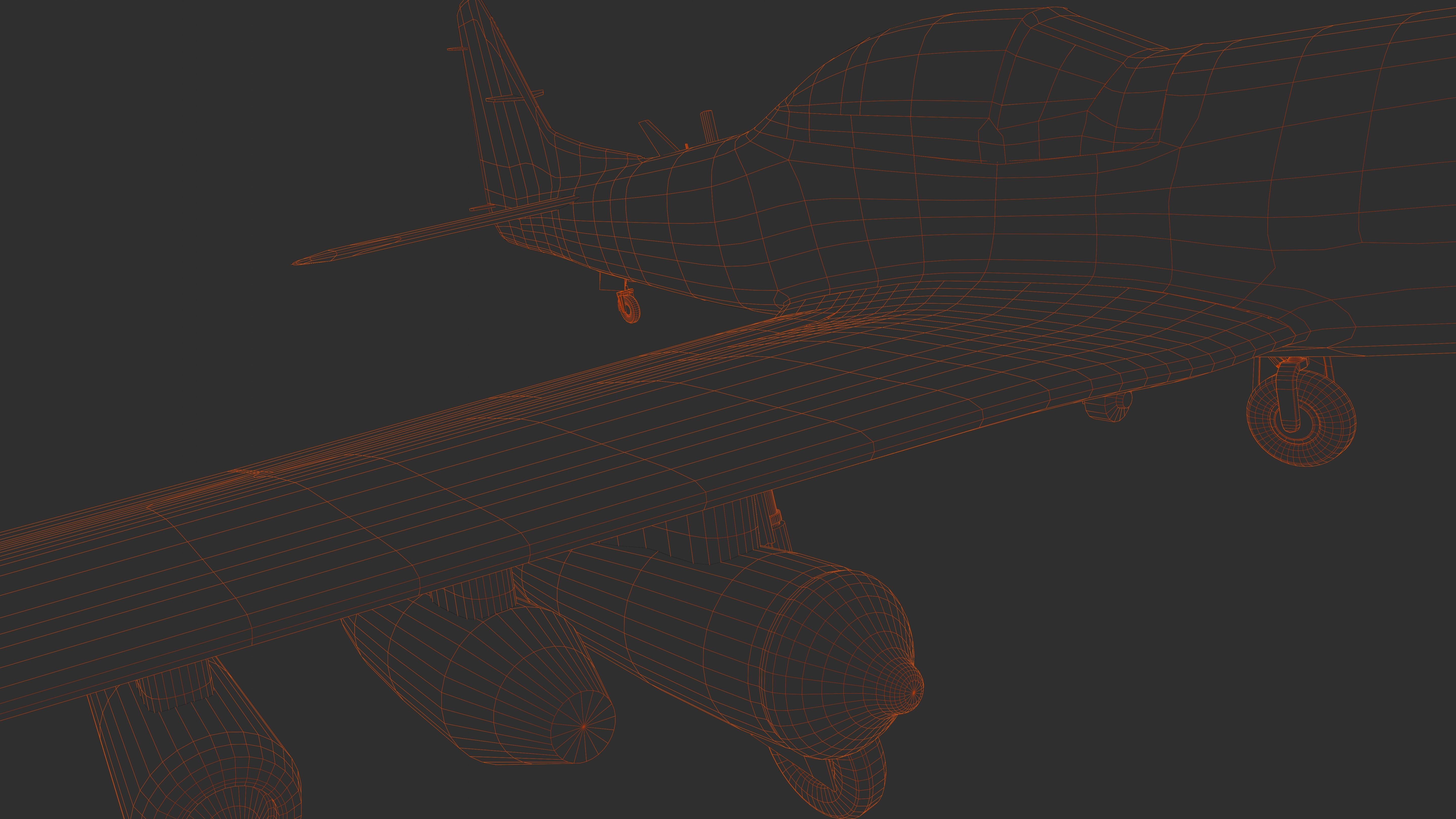 Piper PA-48 Enforcer - That BADASS MUSTANG  - Low-poly 3D model_41