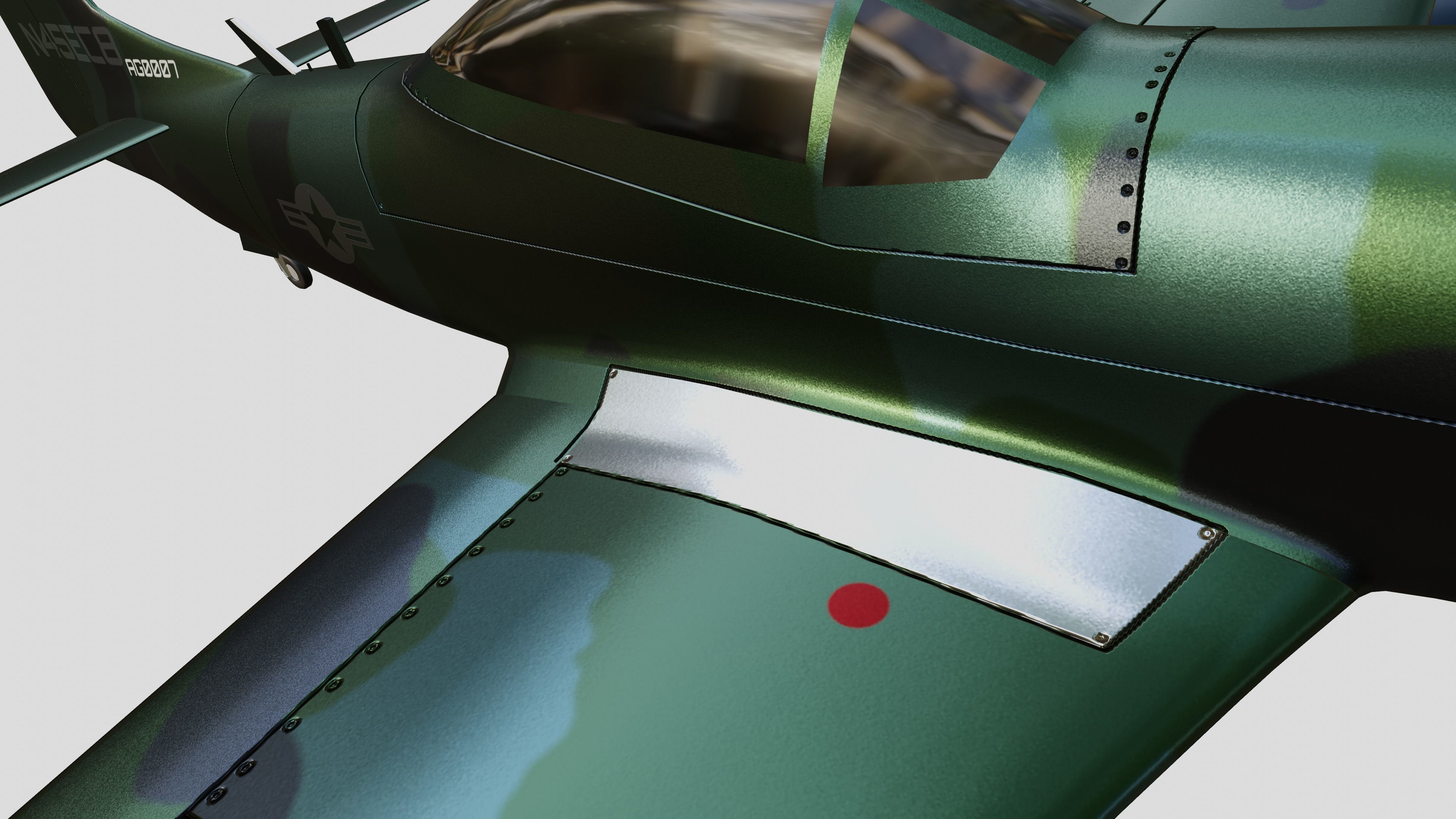 Piper PA-48 Enforcer - That BADASS MUSTANG  - Low-poly 3D model_13