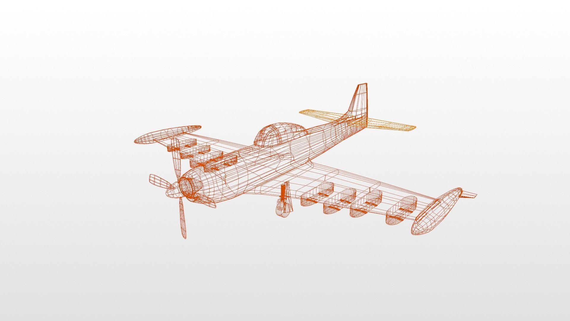 Piper PA-48 Enforcer - That BADASS MUSTANG  - Low-poly 3D model_31