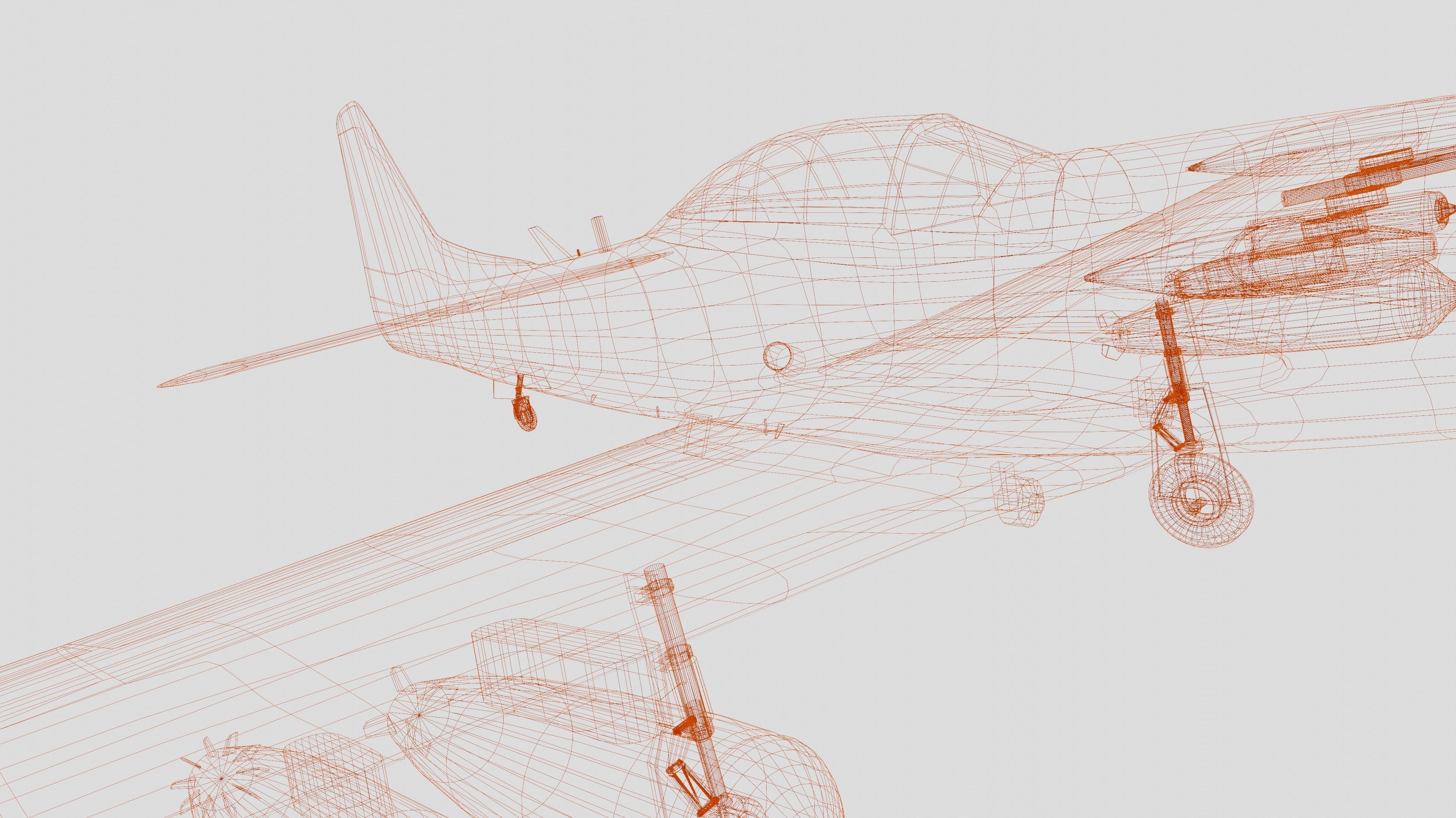 Piper PA-48 Enforcer - That BADASS MUSTANG  - Low-poly 3D model_36