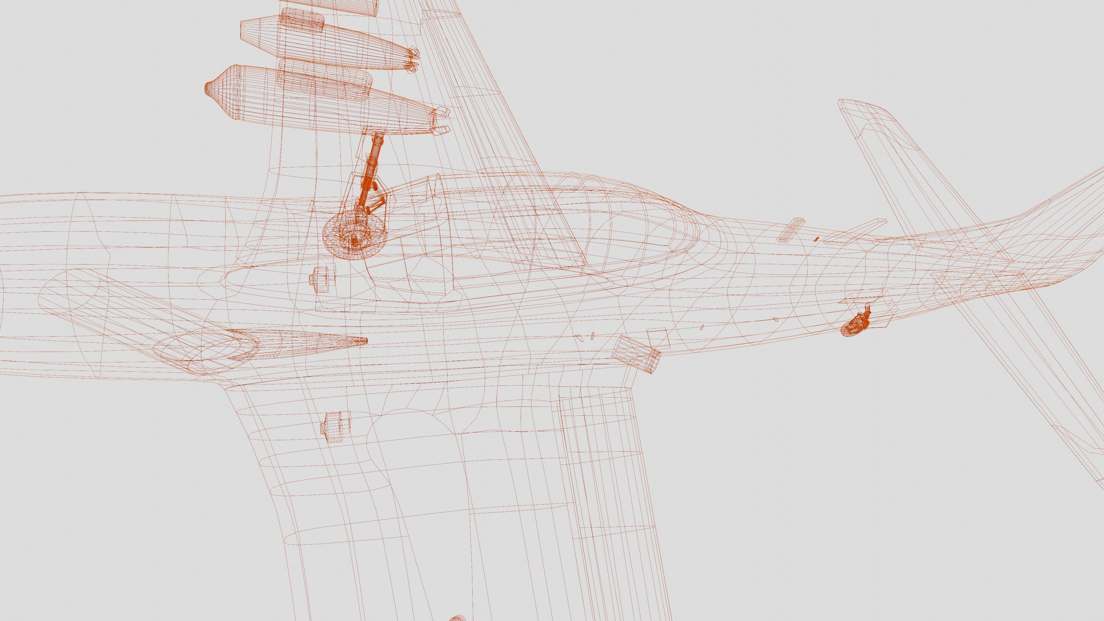 Piper PA-48 Enforcer - That BADASS MUSTANG  - Low-poly 3D model_28