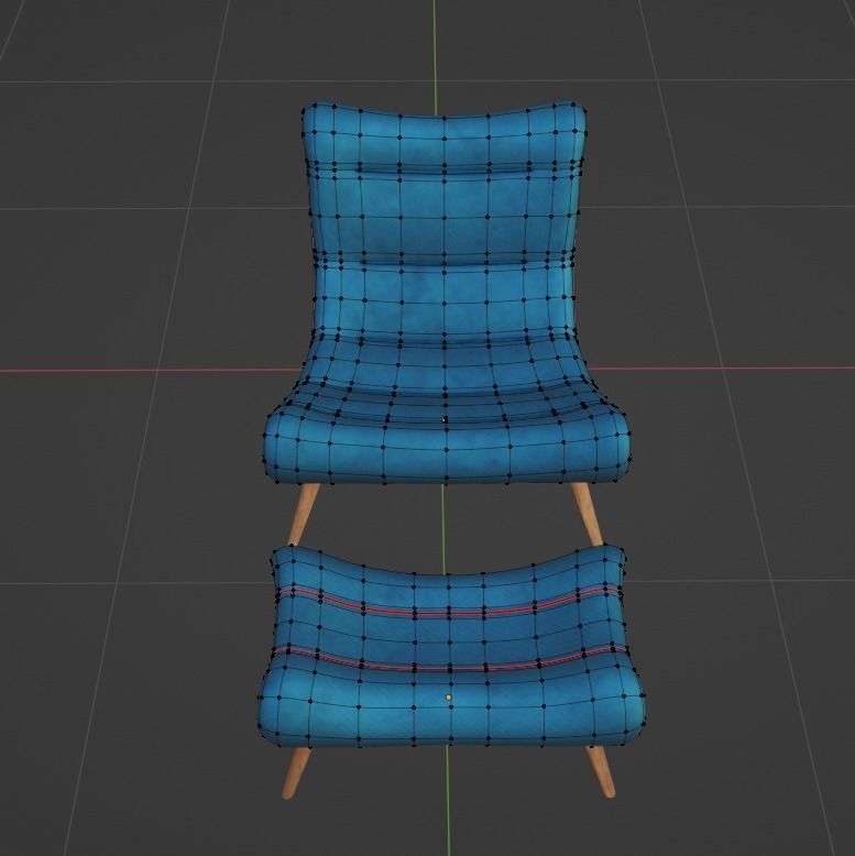 Nordic Snail Chair for interiors 3D model_3