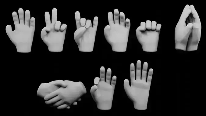 Hands Cartoon Iconics