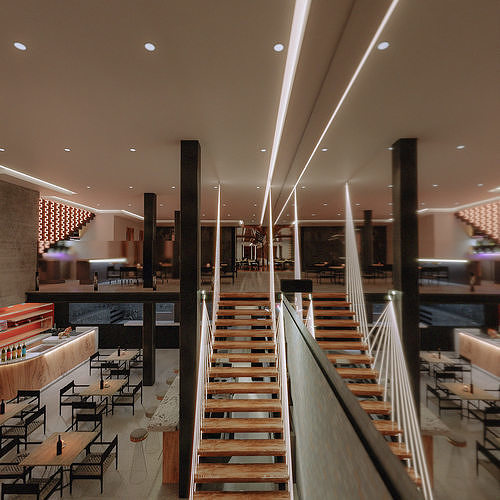 Modern Restaurant  3D model