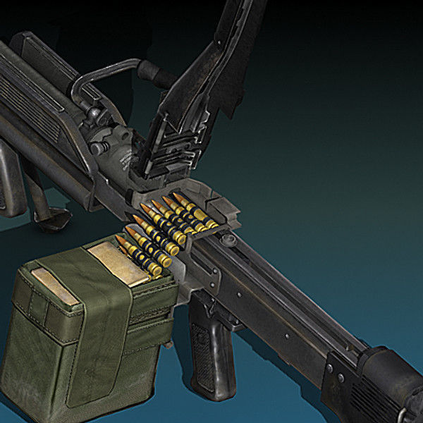 Mk-43 Mod 0 machine gun 3D model_5