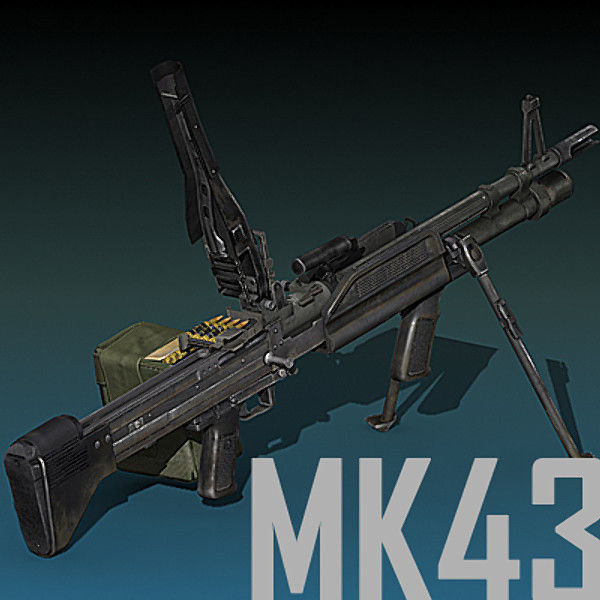 Mk-43 Mod 0 machine gun 3D model_0
