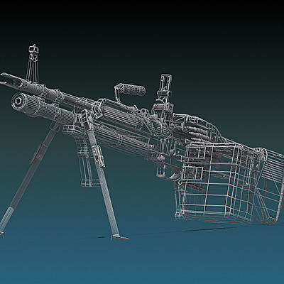 Mk-43 Mod 0 machine gun 3D model_7