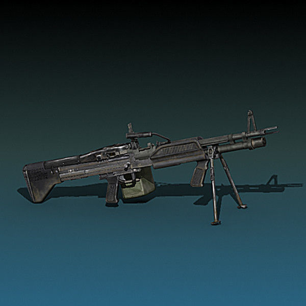 Mk-43 Mod 0 machine gun 3D model_1