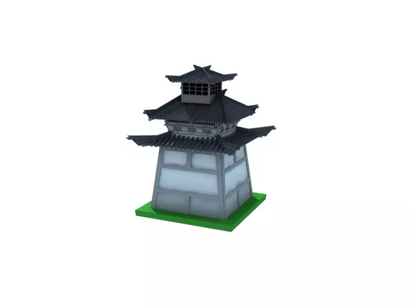 Bell tower-Chinese ancient building 3d model download 3D model