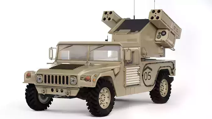 Humvee Military M1097 Avenger 3D model