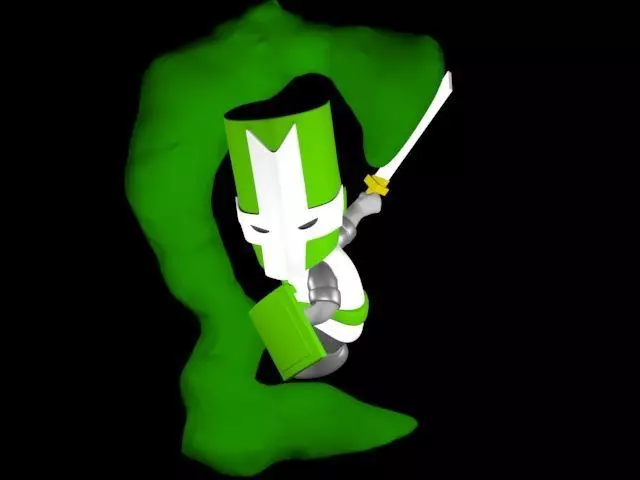 Castle Crasher green 3D print model_0