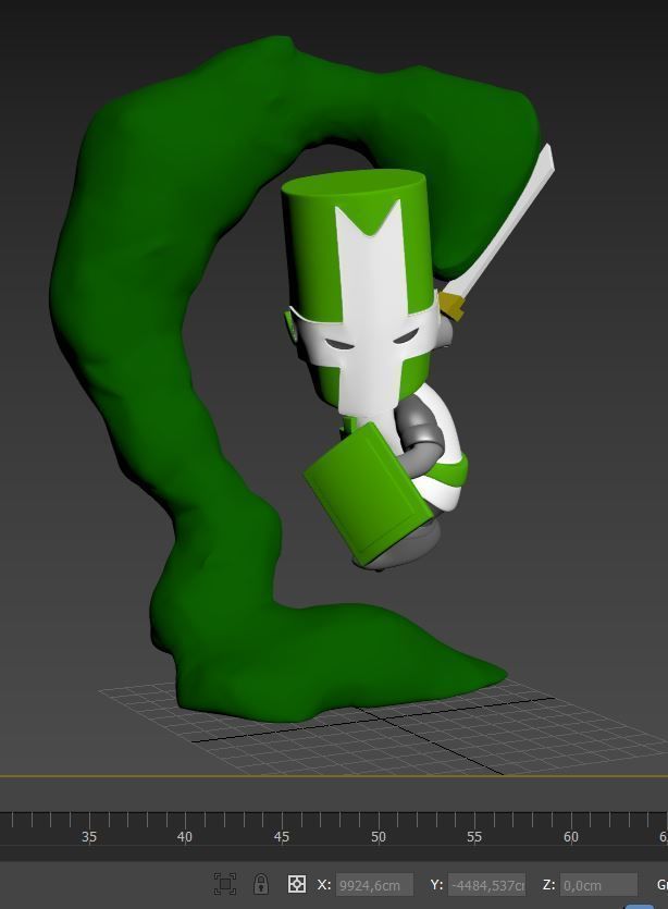 Castle Crasher green 3D print model_3