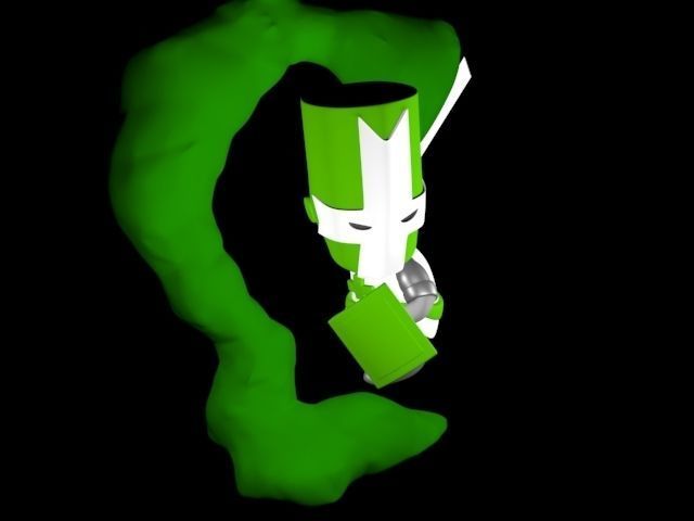 Castle Crasher green 3D print model_1