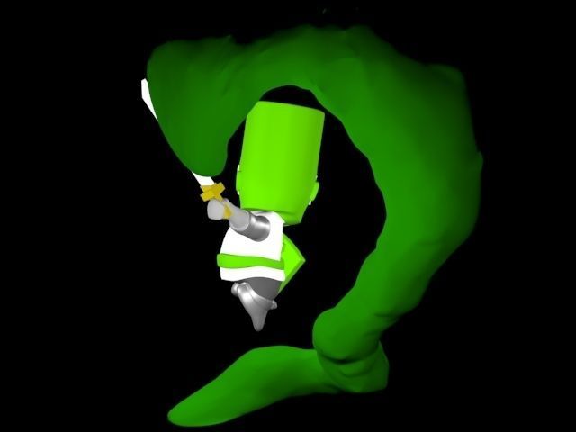 Castle Crasher green 3D print model_2