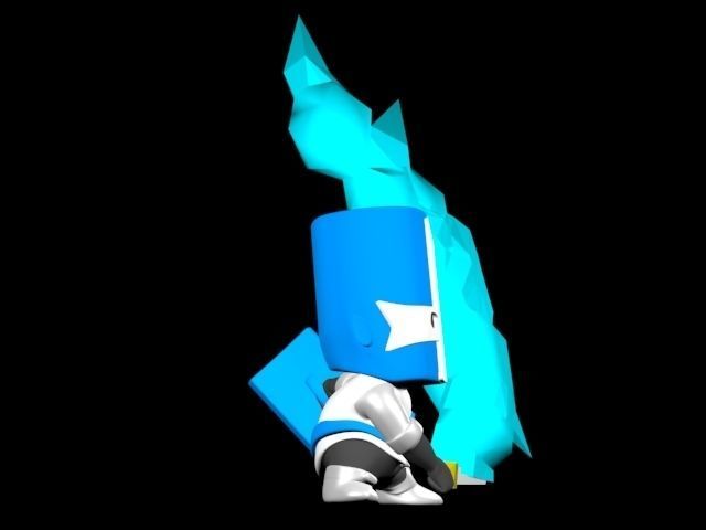 Castle Crasher blue 3D print model_4