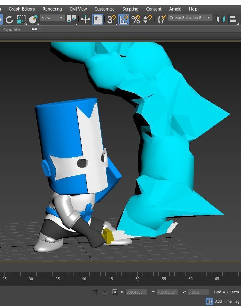 Castle Crasher blue 3D print model_5