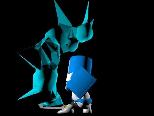 Castle Crasher blue 3D print model_2
