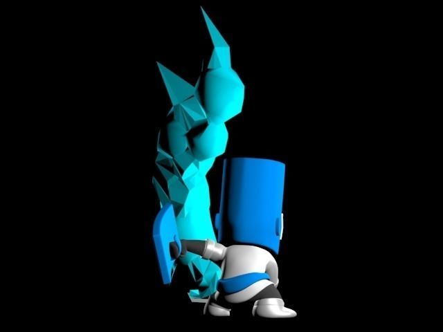 Castle Crasher blue 3D print model_3