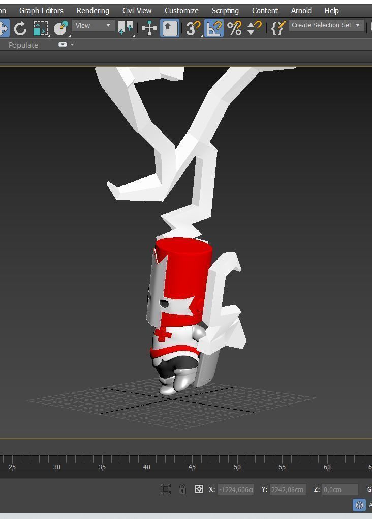 Castle crasher red 3D print model_5