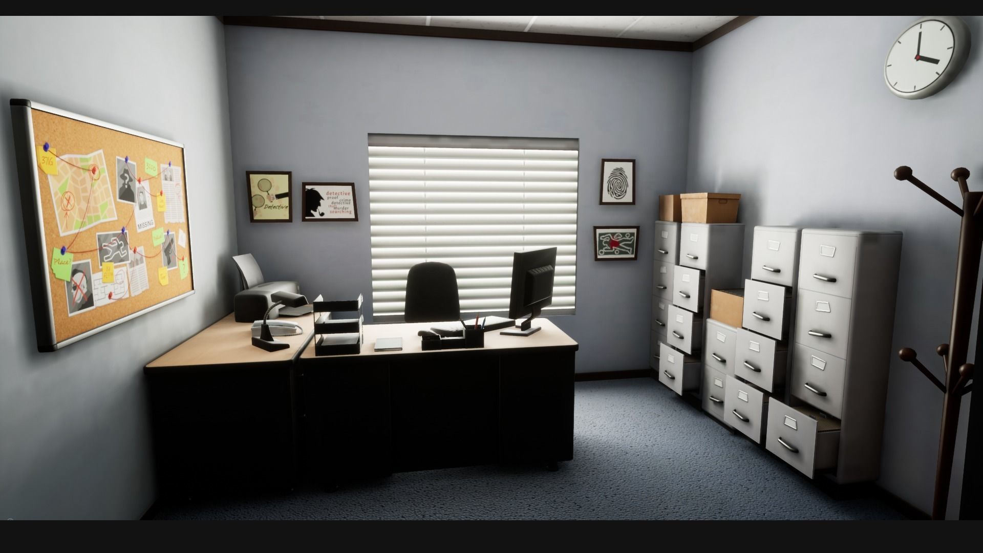 Police Station Stylized Low-poly 3D model_8