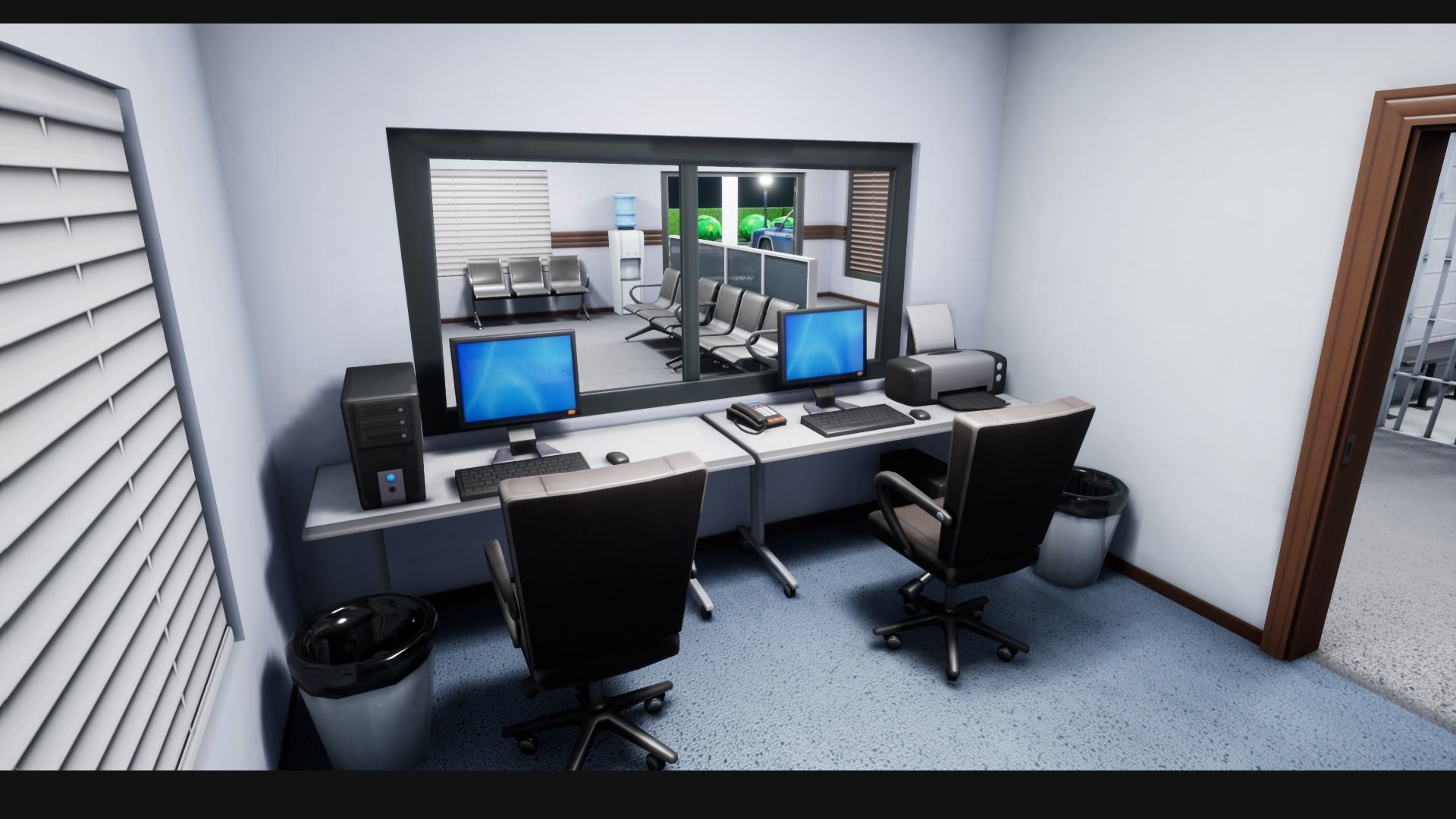 Police Station Stylized Low-poly 3D model_15