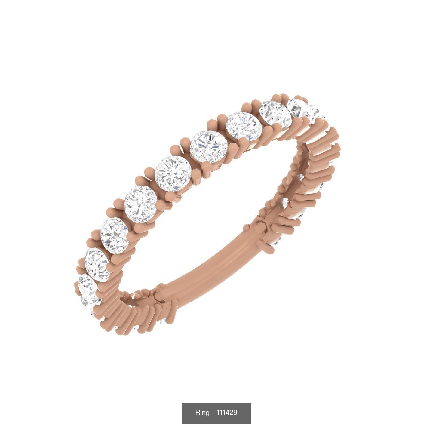 16 Full Eternity Band ring 3D Model Collection_15