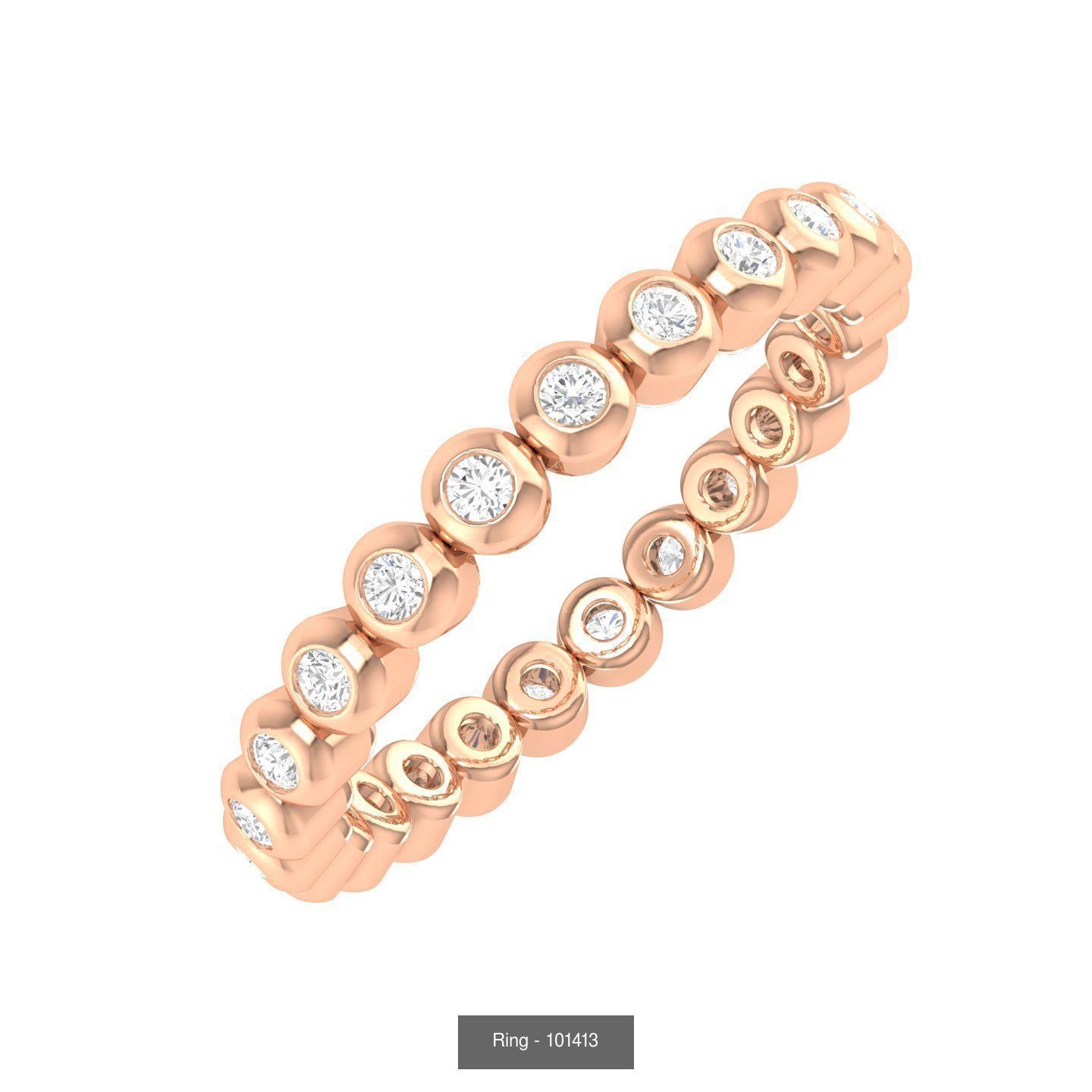 16 Full Eternity Band ring 3D Model Collection_13