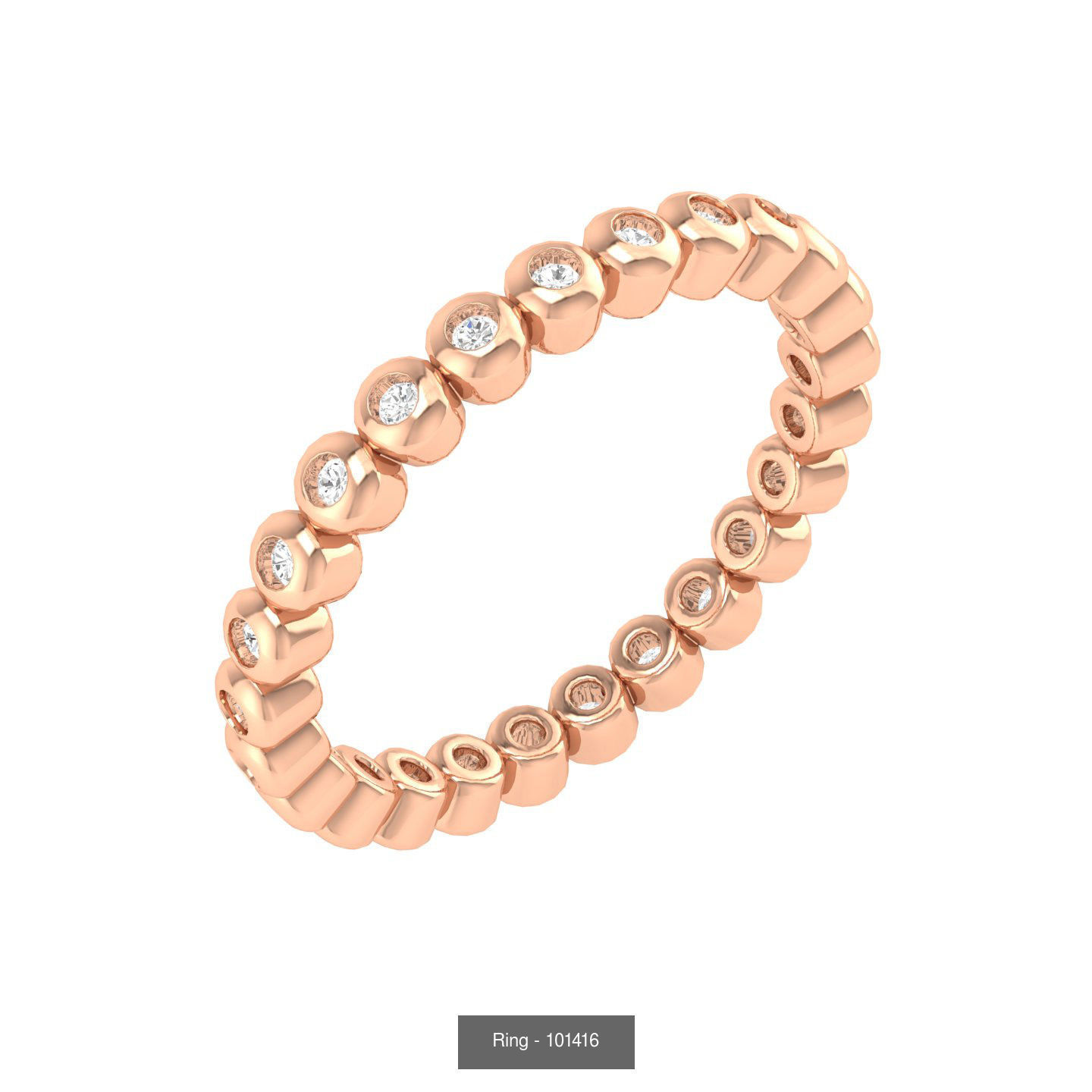 16 Full Eternity Band ring 3D Model Collection_11