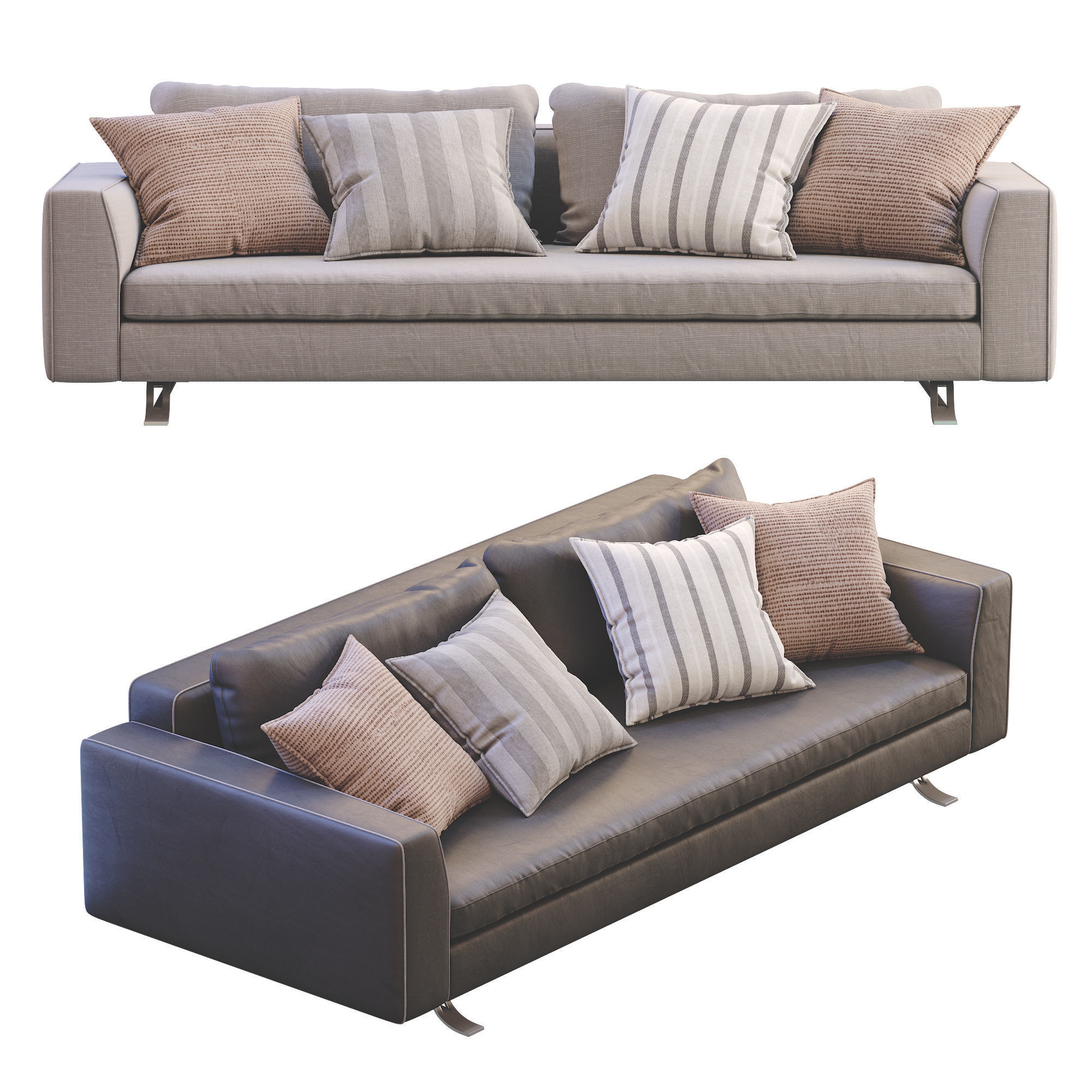 Busnelli Sofa BURTON 3D model_22