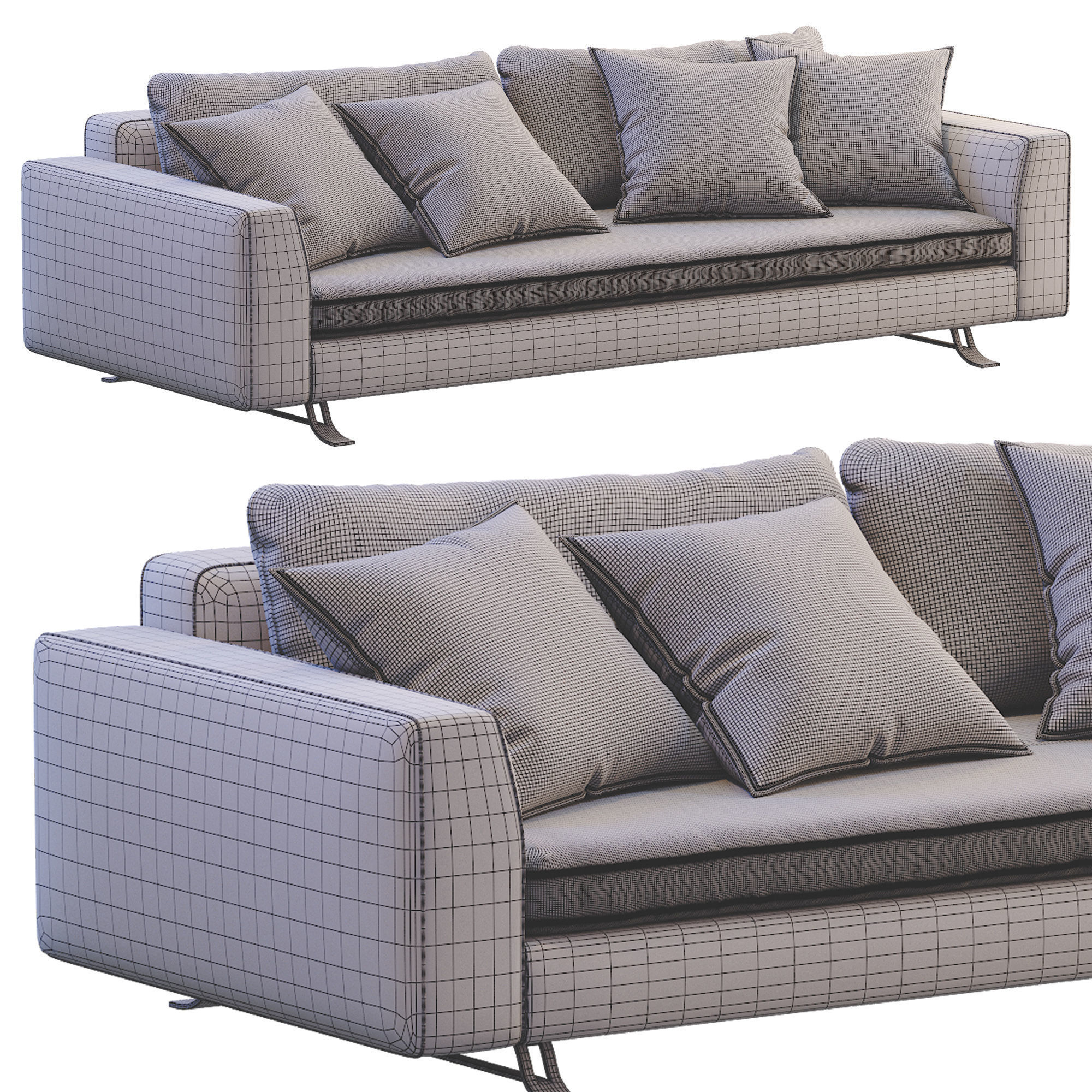 Busnelli Sofa BURTON 3D model_23