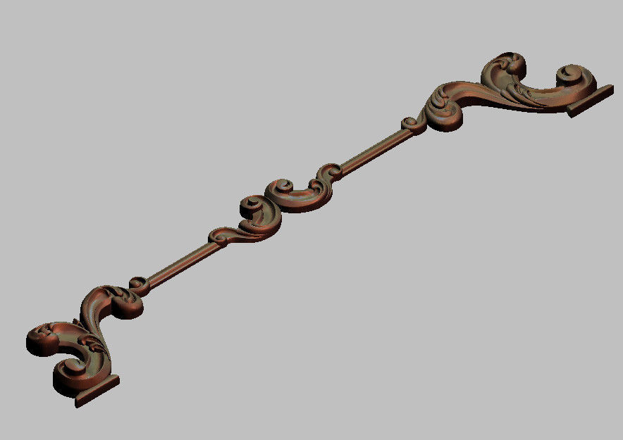 Decor 8 ornate door handle 3D print model_1