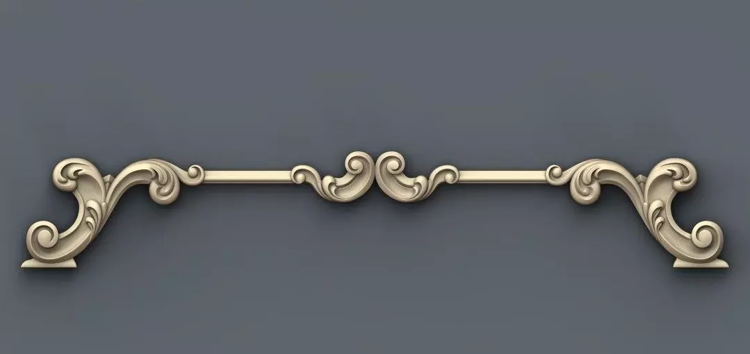 Decor 8 ornate door handle 3D print model_0