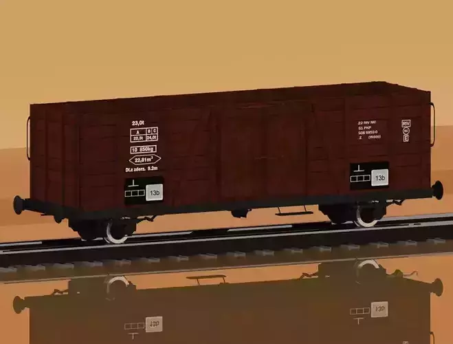 Rail freight transport 3D model