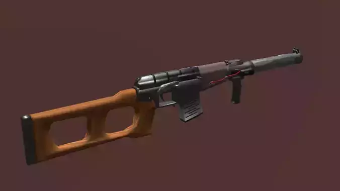 VSS Vintorez LowPoly  Textured