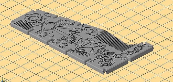 warhammer 40 000 combat gauge style of  Necron 3D print model