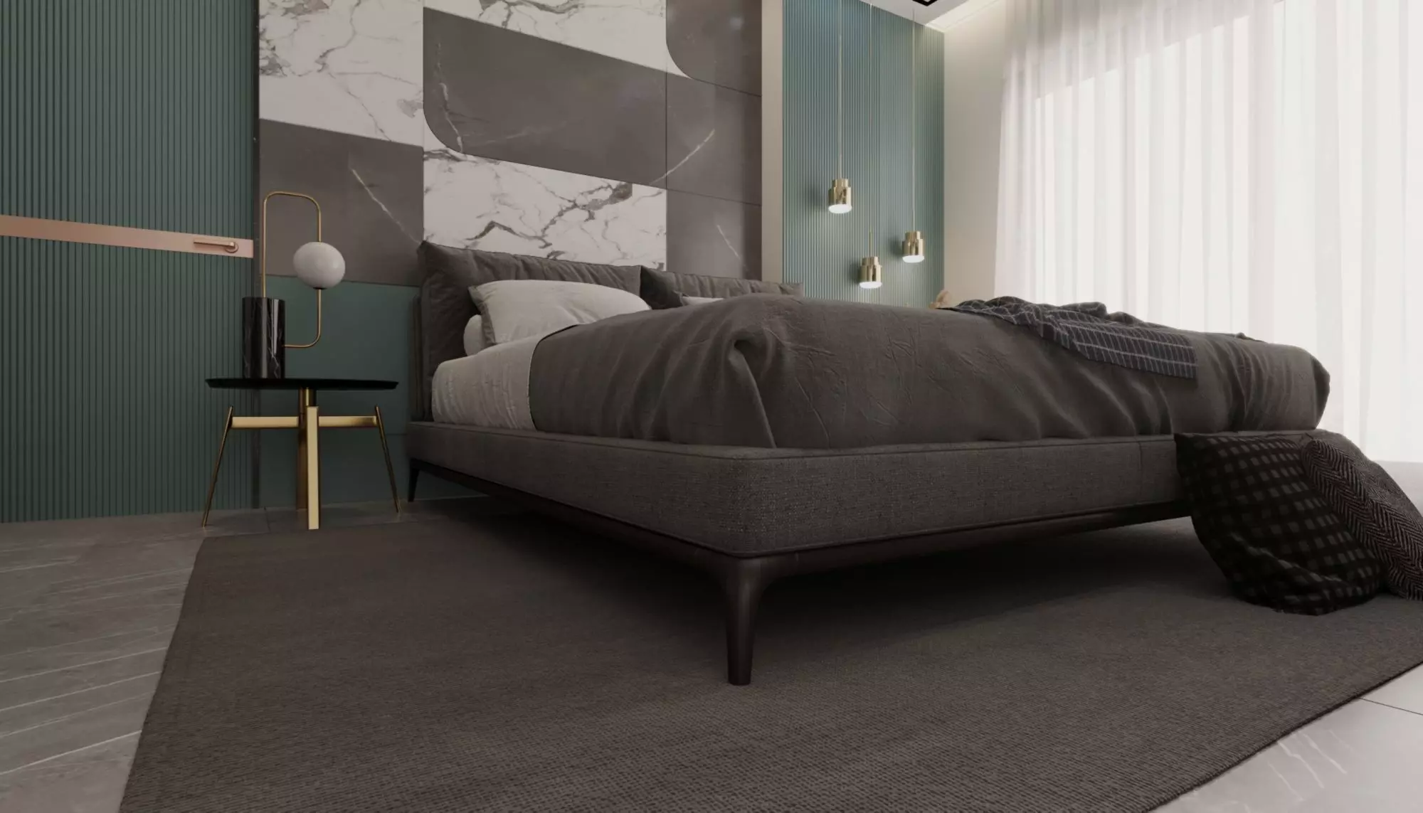 Bedroom interior scene 3D model 3D model