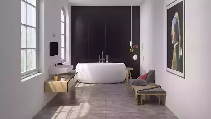 Modern Bathroom 2 3D model
