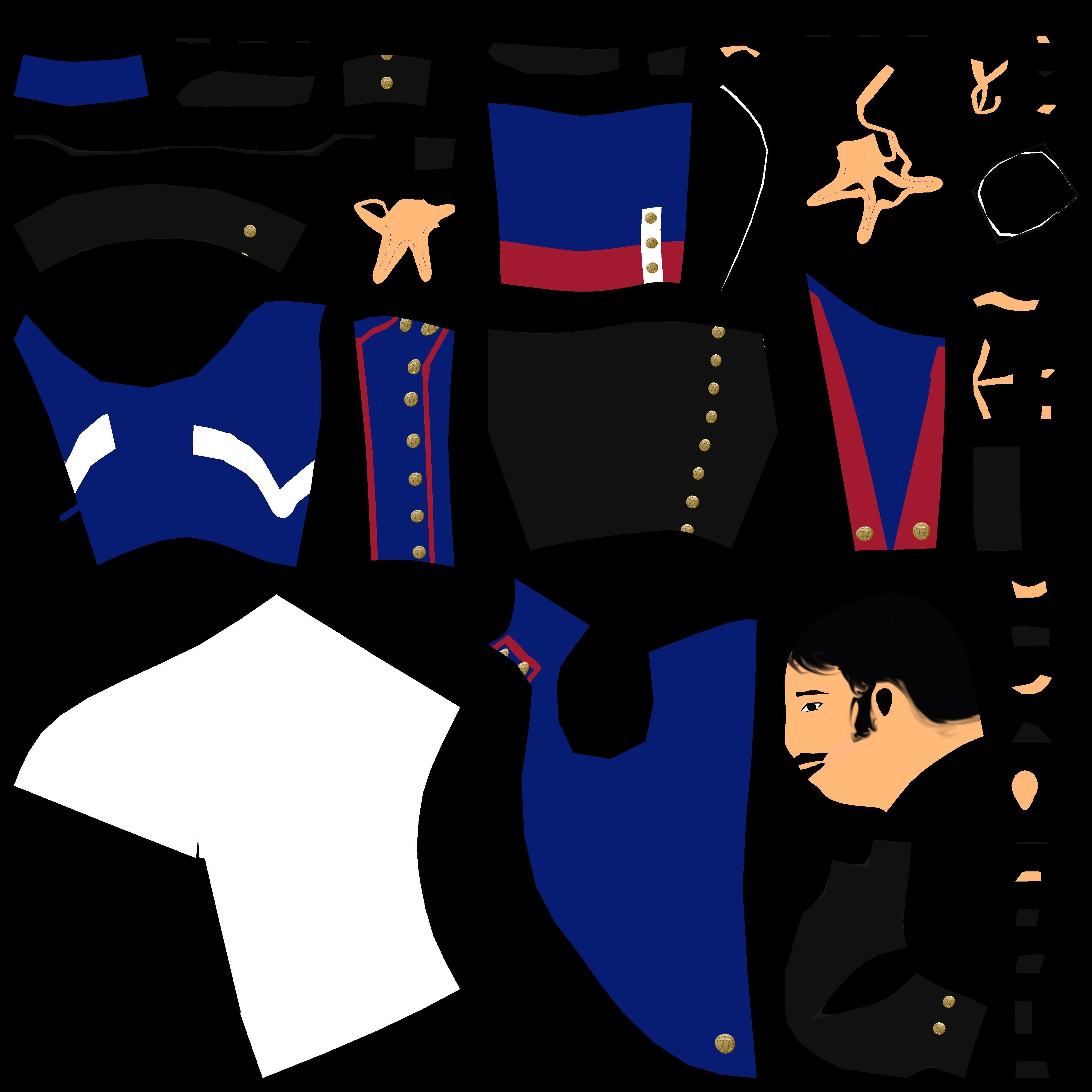 Grenadier de la Garde or Guard Grenadier of Napoleon Low-poly 3D model_10