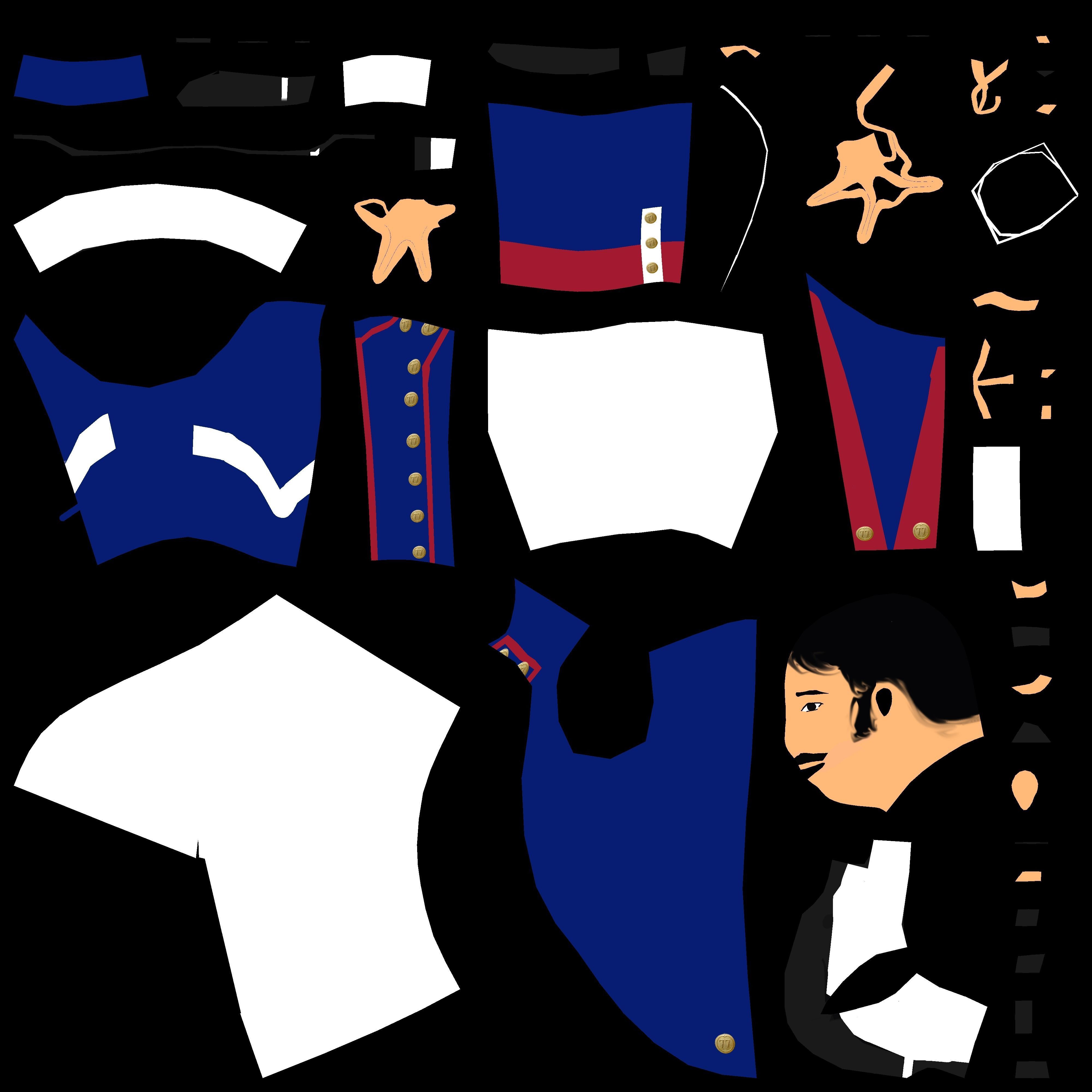 Grenadier de la Garde or Guard Grenadier of Napoleon Low-poly 3D model_11