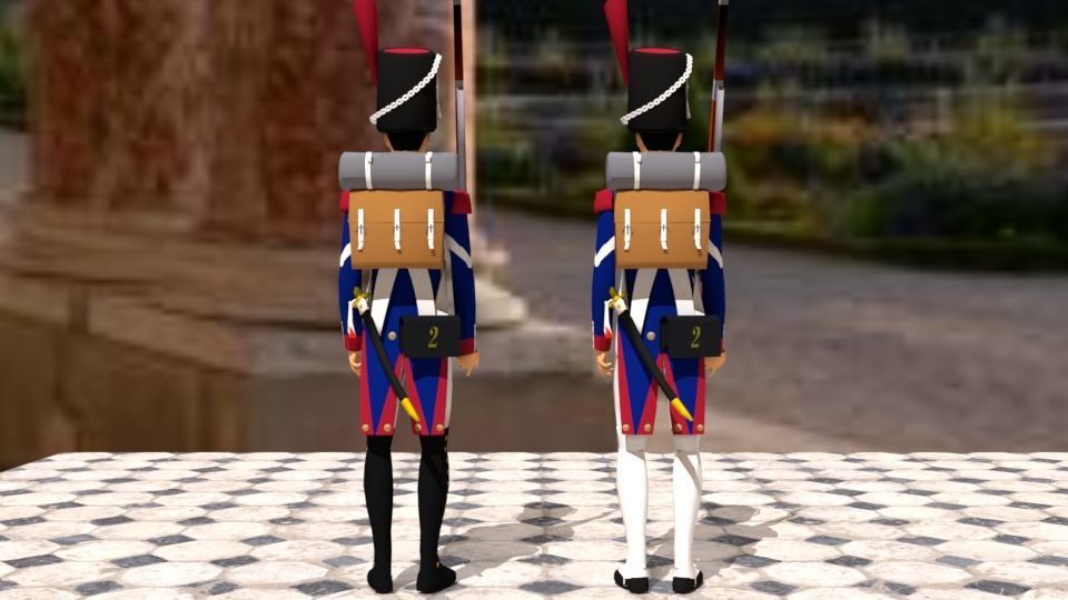 Grenadier de la Garde or Guard Grenadier of Napoleon Low-poly 3D model_2