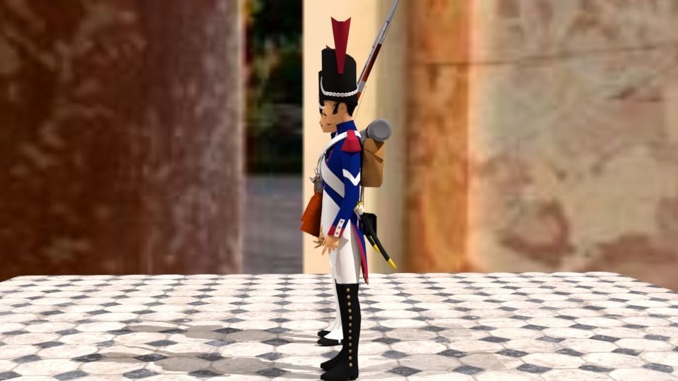 Grenadier de la Garde or Guard Grenadier of Napoleon Low-poly 3D model_5
