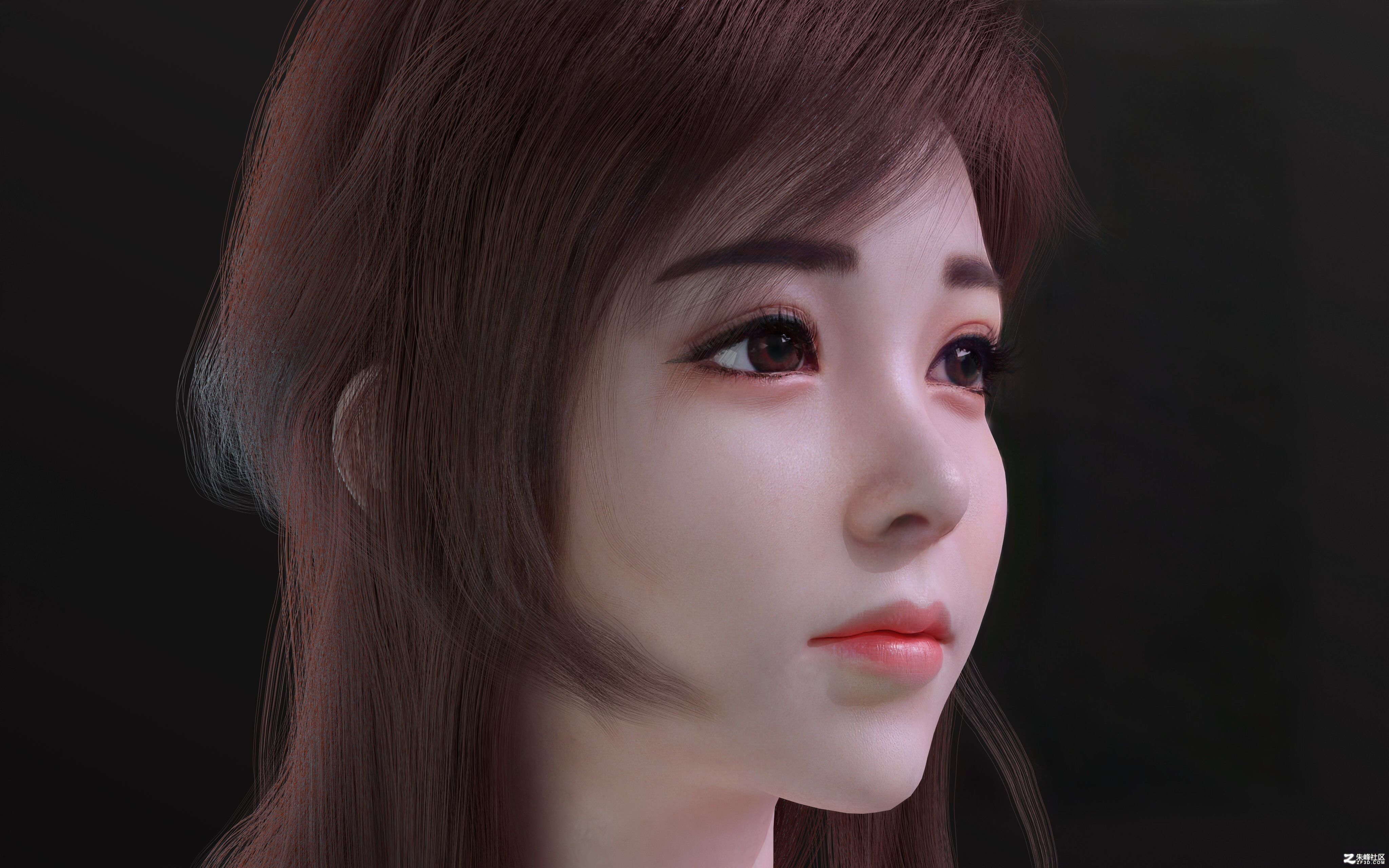 Beautiful female mage model in Zhufeng community Low-poly 3D model_1