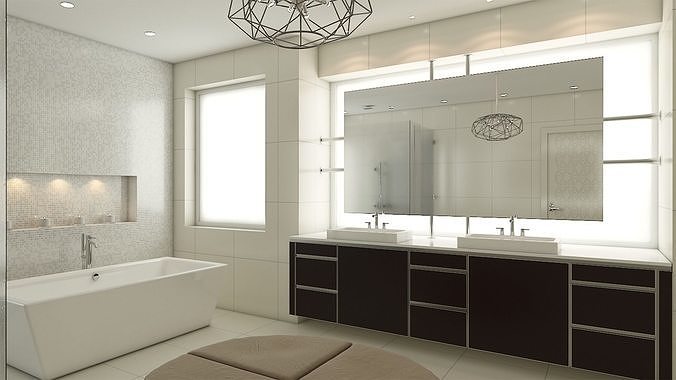  Modern Bathroom 1 3D model