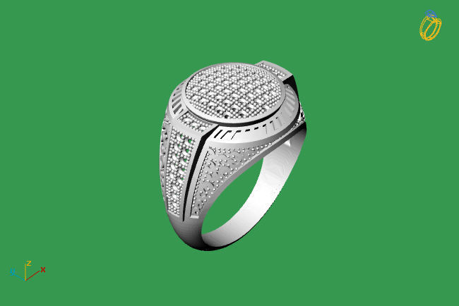 Gents Ring - STL READY FILES 3D print model_1