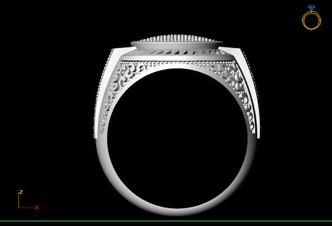 Gents Ring - STL READY FILES 3D print model_3