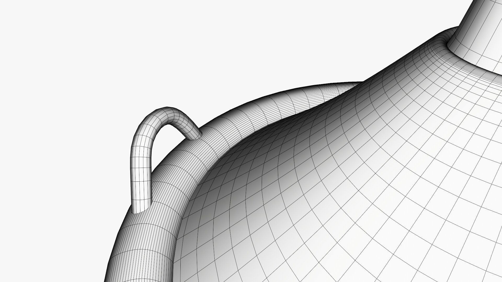 Demijohn wine bottle in wicker basket 3D model_13