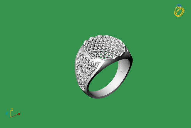 Gents Ring  - STL READY FILES  3D print model_1
