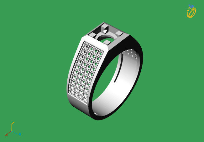 Gents Ring - STL READY FILES 3D print model_1